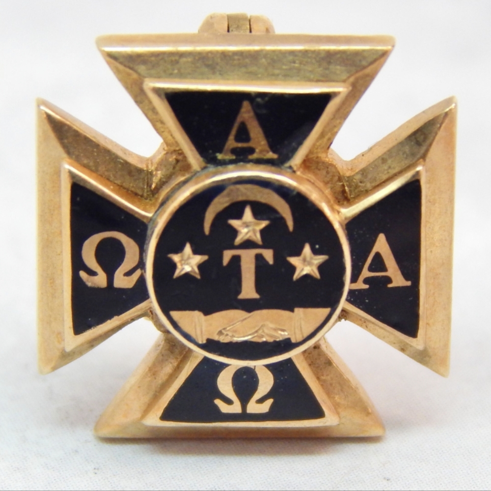 Vintage Gold Alpha Tau Omega Greek Society Fraternity Pin